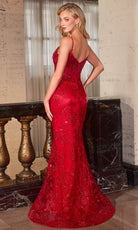 Ladivine J889 - Beaded Lace Gown with Illusion Bodice