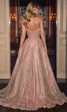 Ladivine J915 - Beaded Sweetheart Glitter Tulle Prom Gown