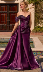 Ladivine J916 One Shoulder Pleated Dress