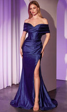 Ladivine KV1115 - Foldover Mermaid Long Gown