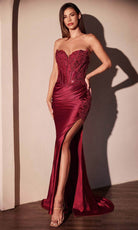 Ladivine KV1116 - Floral Sweetheart Evening Dress