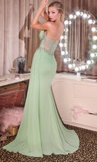 Ladivine KV1143 Beaded Applique Sheath Dress