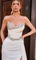 Ladivine KV1143W Beaded Corset Strapless Bridal Dress