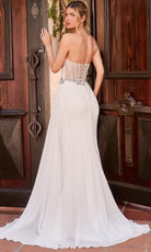 Ladivine KV1143W Beaded Corset Strapless Bridal Dress