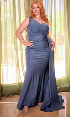 Cinderella Divine PT004C - Sheath  Asymmetrical Evening Dress