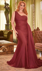 Cinderella Divine PT004C - Sheath  Asymmetrical Evening Dress