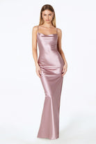 Ladivine T2000 - Low Cowl Back Long Formal Dress