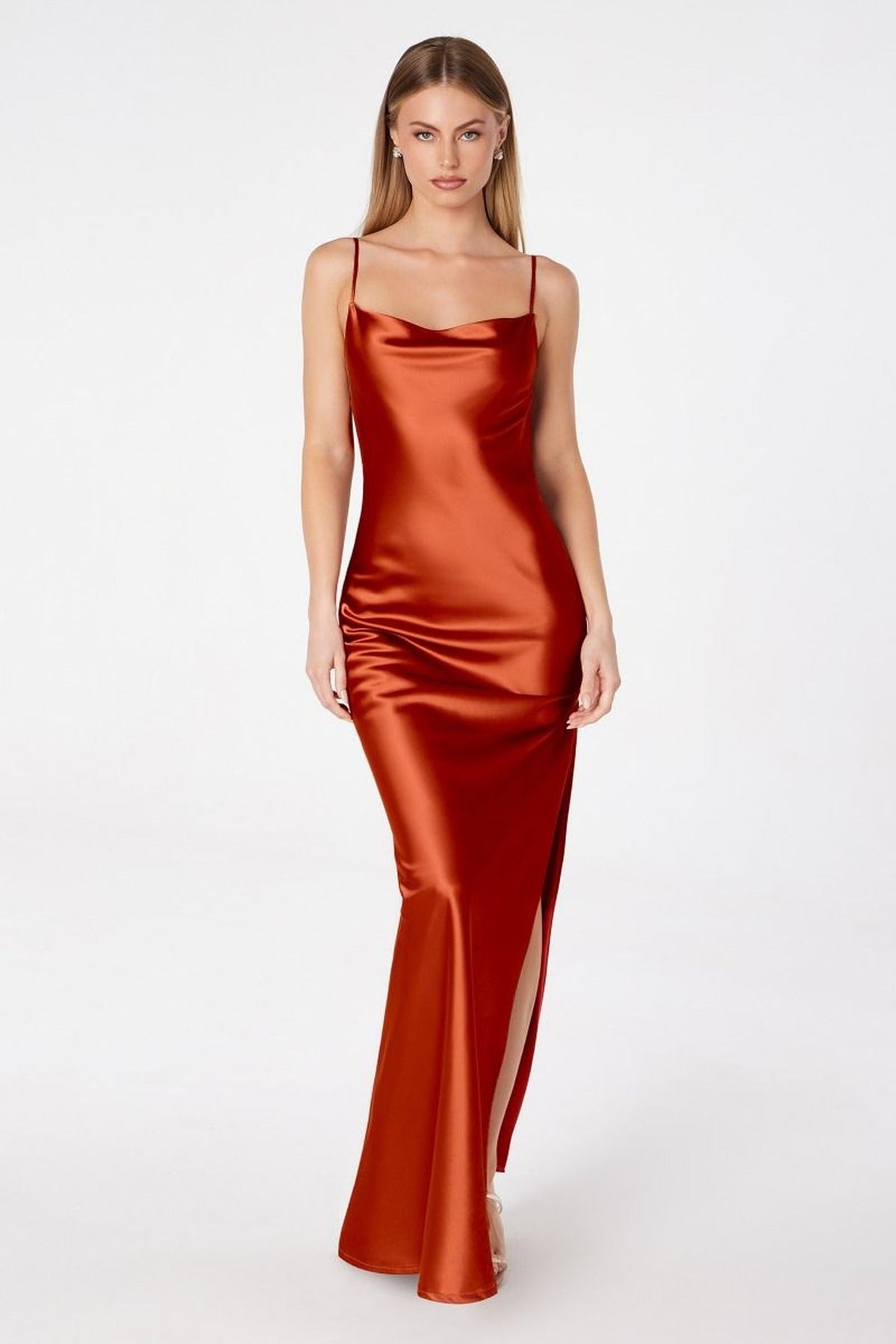 Ladivine T2000 - Low Cowl Back Long Formal Dress