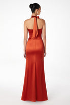 Ladivine T2001 - Halter Empire Satin Prom Dress