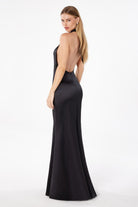 Ladivine T2005 - Cross Halter Satin Prom Dress