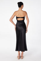 Ladivine T2006 - Shiny Strapless Back Cutout Dress