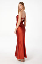 Ladivine T2006 - Shiny Strapless Back Cutout Dress