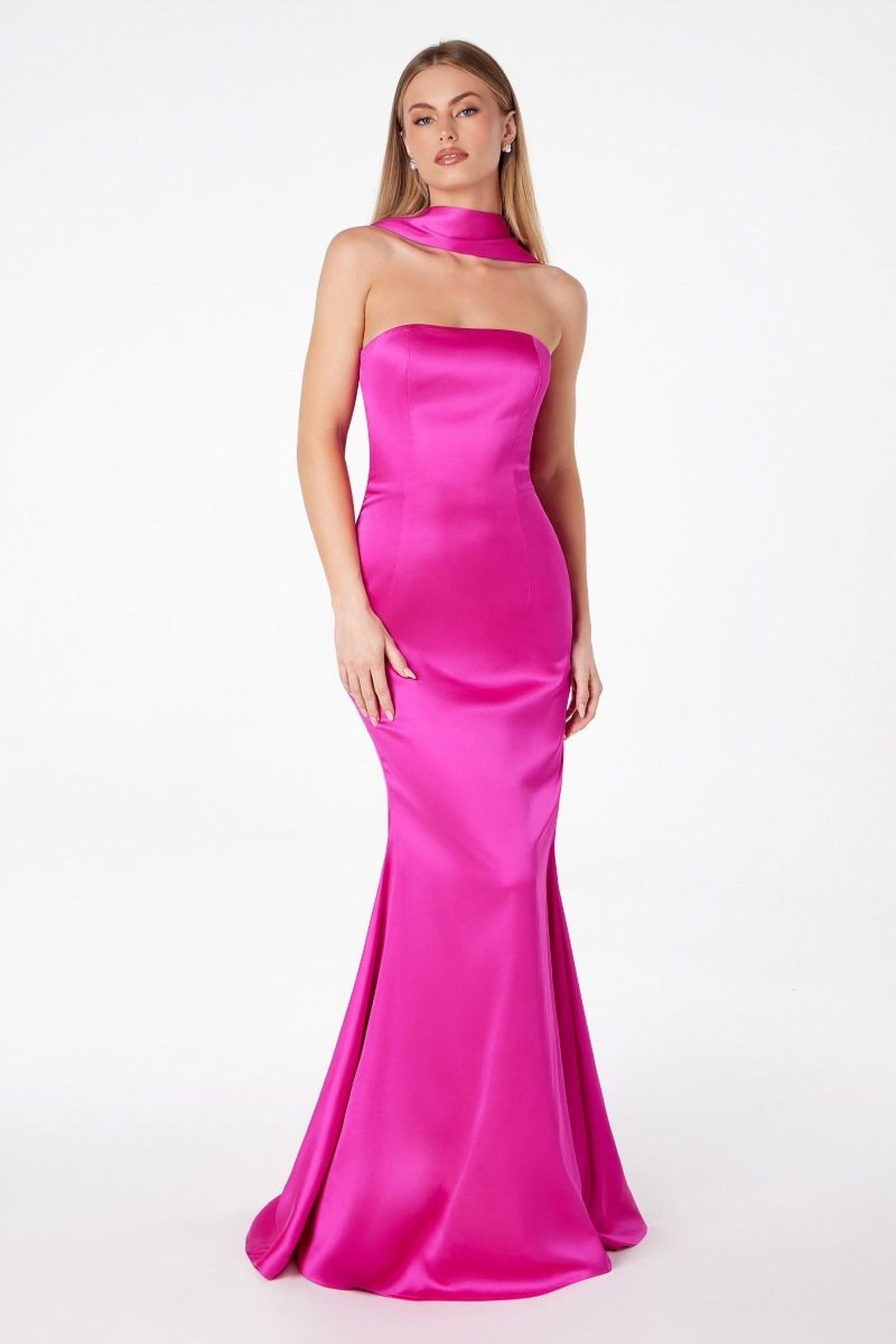Ladivine T2012 - Strapless Satin Mermaid Gown
