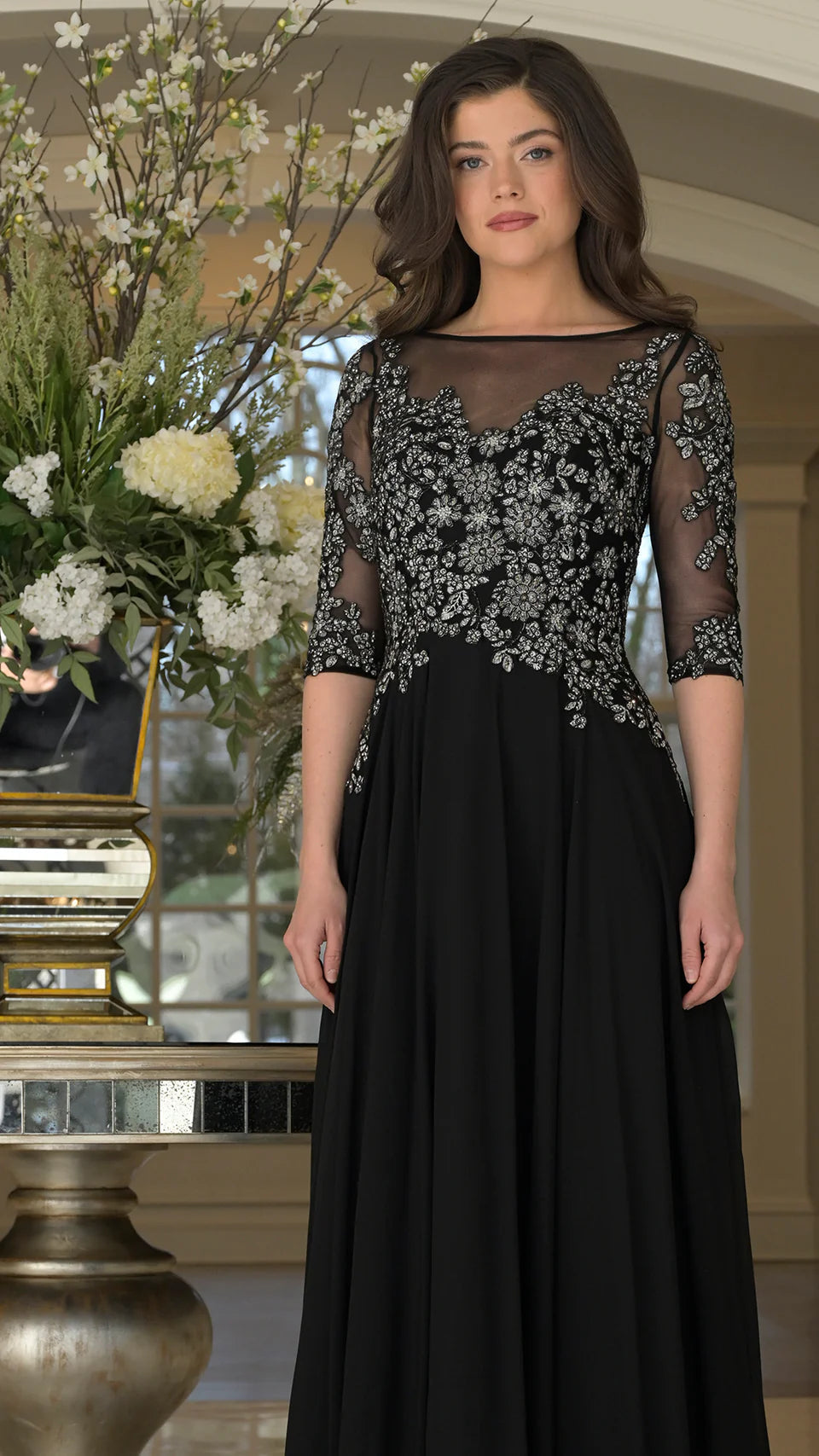 Marsoni by Colors - M157 Scoop Neckline A-Line Dress - view 8