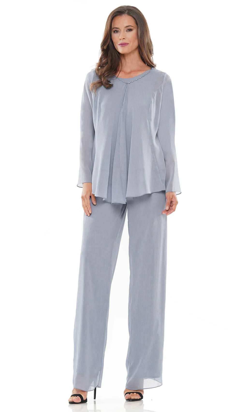 Marsoni by Colors - M304 Long Sleeves Jacket Pantsuit - view 14