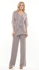 Marsoni by Colors - M308 V-Neck Half Sleeves Pantsuit - view 12