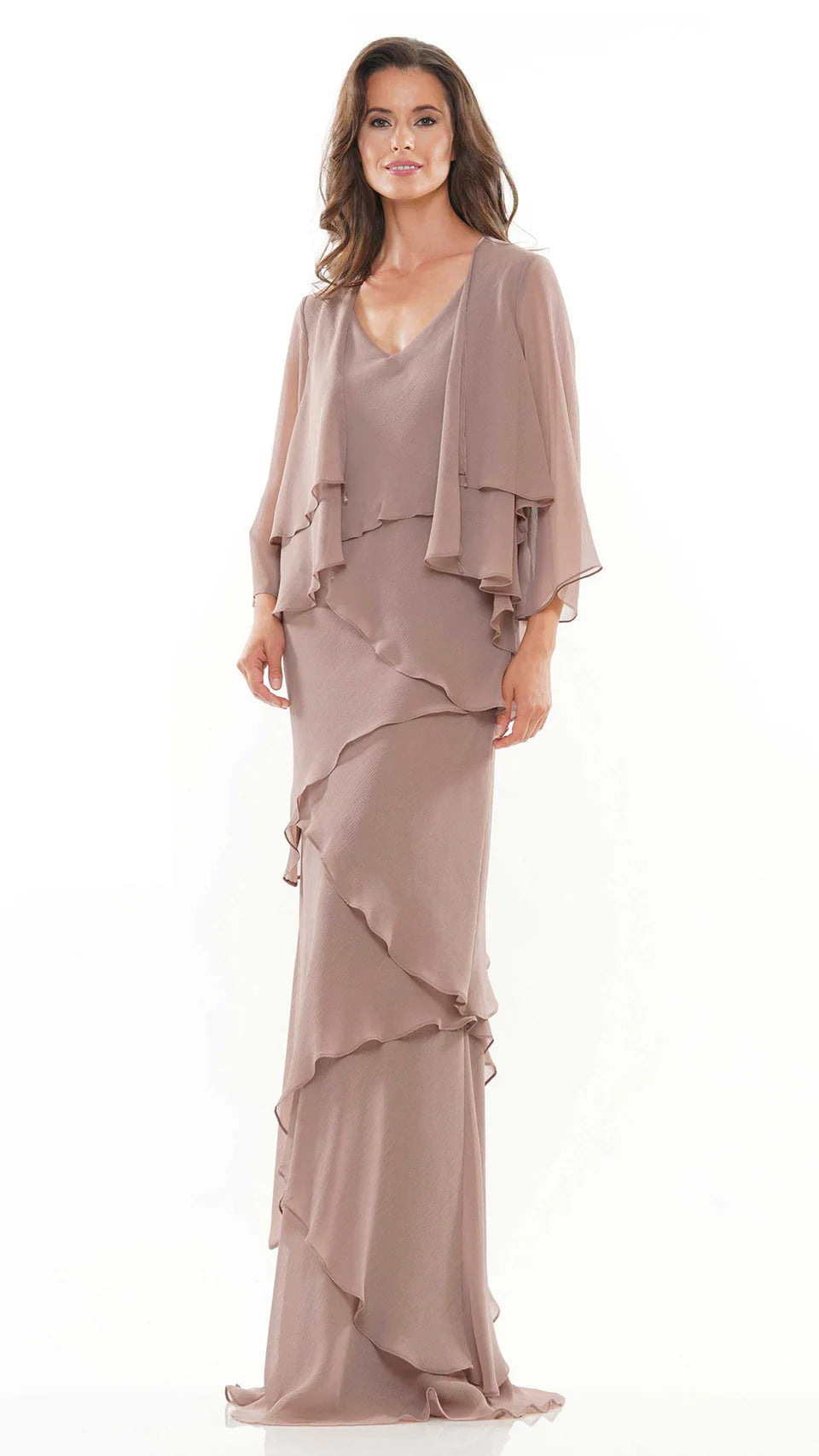 Marsoni by Colors - M309 V-Neck Tiered Sheath Dress - view 15