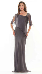 Marsoni by Colors - M313 Scoop Sheath Evening Dress - designer mother of the bride dress at Silhouette Dresses