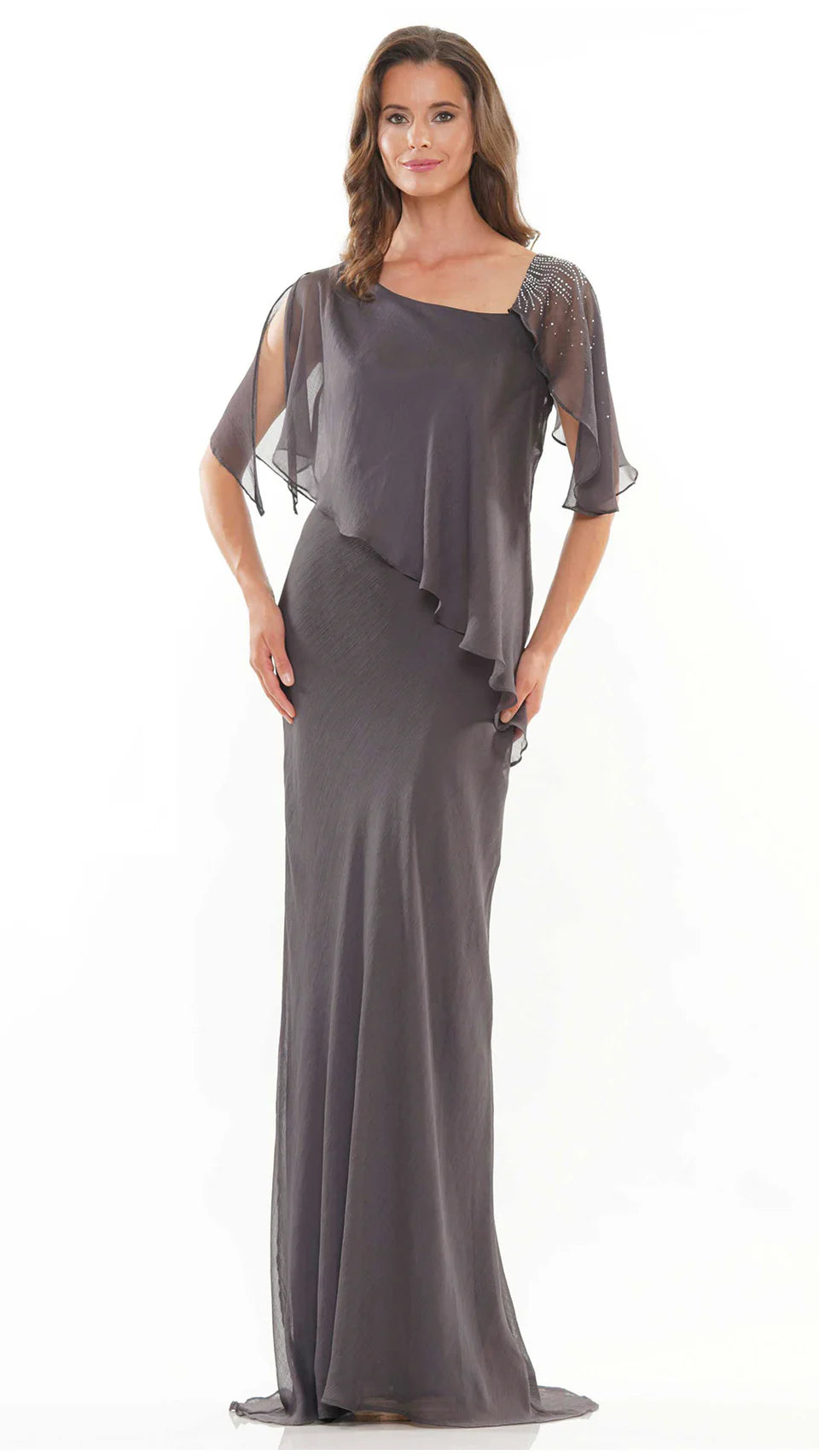 Marsoni by Colors - M313 Scoop Sheath Evening Dress - designer mother of the bride dress at Silhouette Dresses
