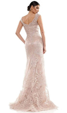 Marsoni by Colors - Cap Sleeve Lace Formal Dress MV1030