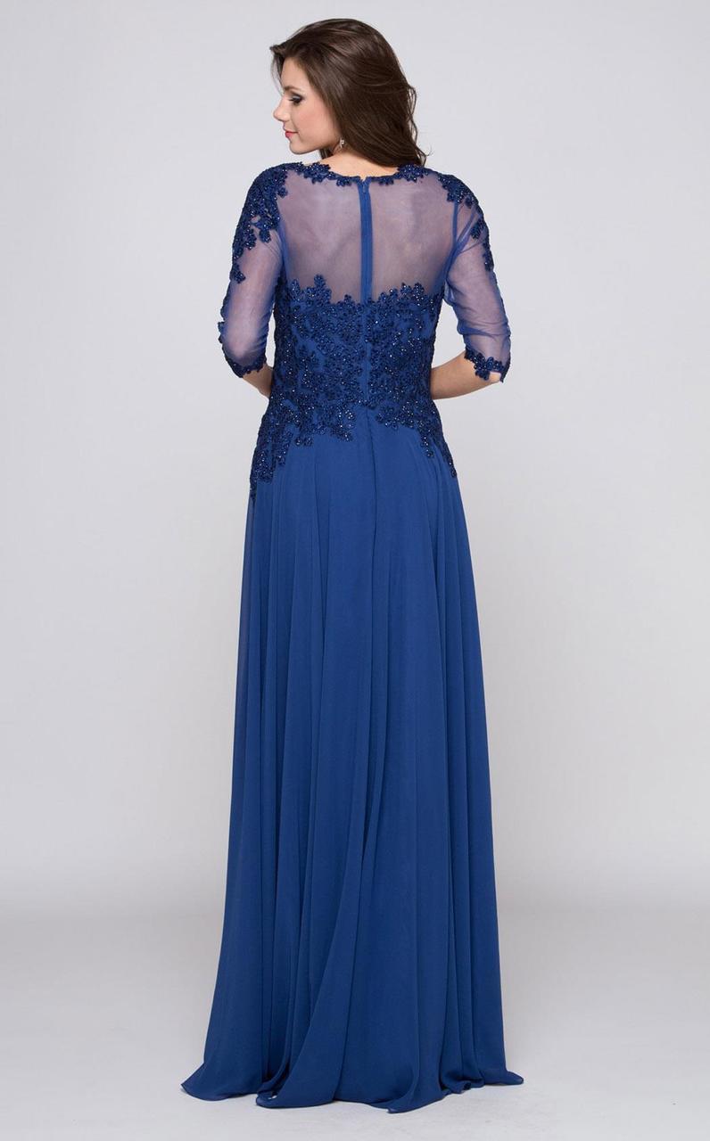 Marsoni by Colors - M157 Scoop Neckline A-Line Dress - view 7