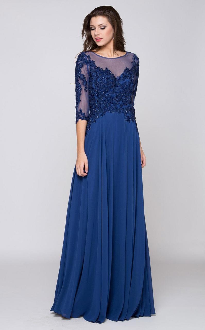 Marsoni by Colors - M157 Scoop Neckline A-Line Dress - view 6