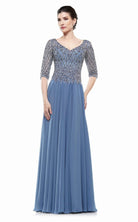 Marsoni by Colors - M165 Illusion Lattice Motif A-Line Gown - view 10