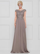 Marsoni by Colors - M173 Keyhole A-Line Chiffon Gown - designer evening gown at Silhouette Dresses