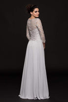 Marsoni by Colors - M223 Embroidered Quarter Length Sleeves Dress - view 4