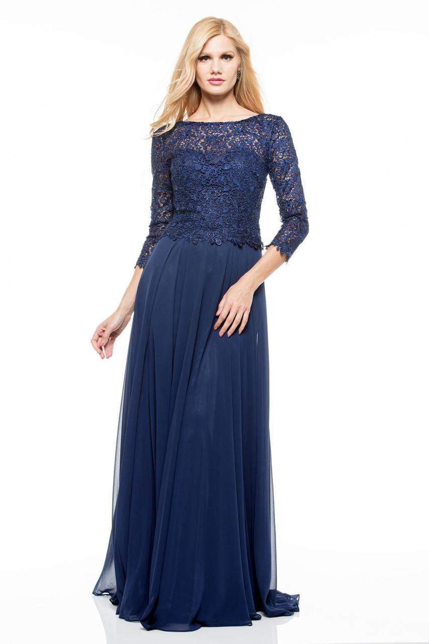 Marsoni by Colors - M223 Embroidered Quarter Length Sleeves Dress - view 5