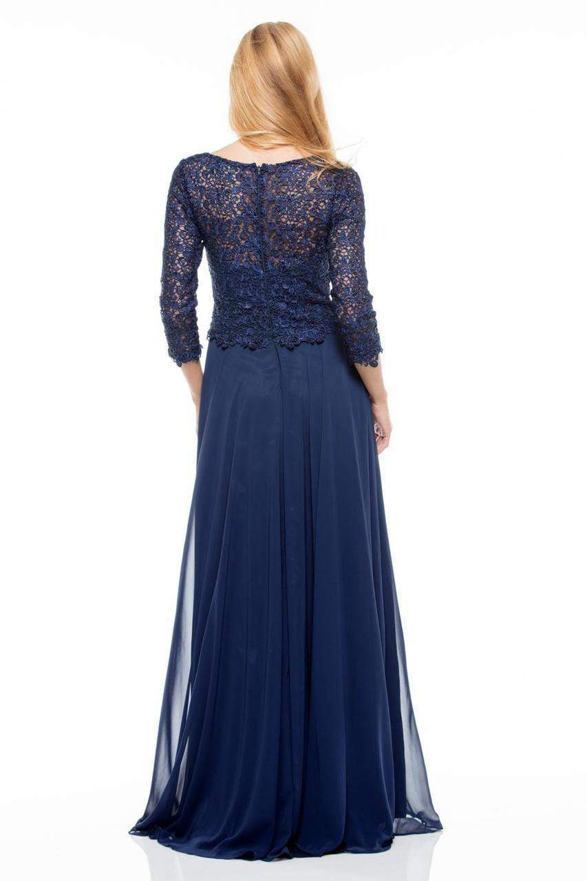 Marsoni by Colors - M223 Embroidered Quarter Length Sleeves Dress - view 6