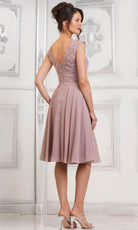 Marsoni by Colors M238S - Cap Sleeve Embroidered Dress - back view