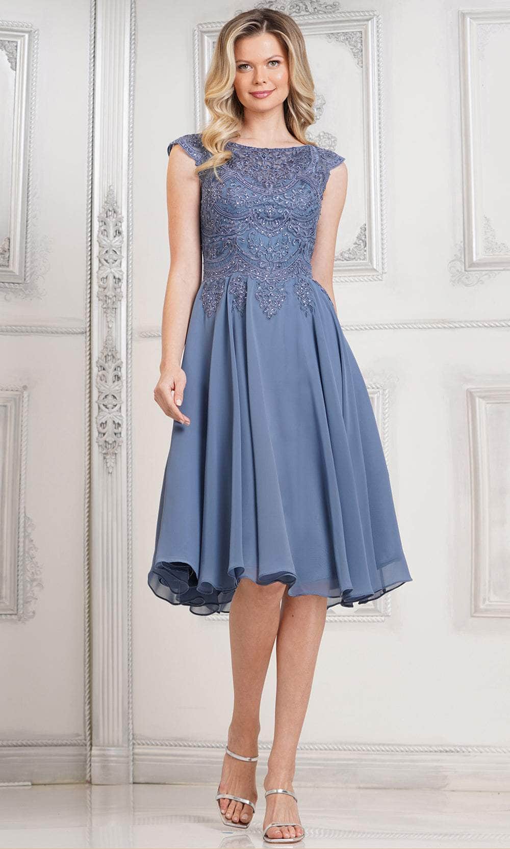 Marsoni by Colors M238S - Cap Sleeve Embroidered Dress - view 4