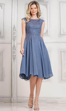 Marsoni by Colors M238S - Cap Sleeve Embroidered Dress - view 4