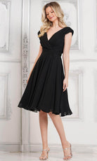 Marsoni by Colors M251S - Knee Length V-Neck Dress