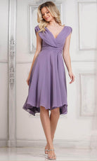 Marsoni by Colors M251S - Knee Length V-Neck Dress - back view