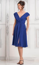 Marsoni by Colors M251S - Knee Length V-Neck Dress - view 5