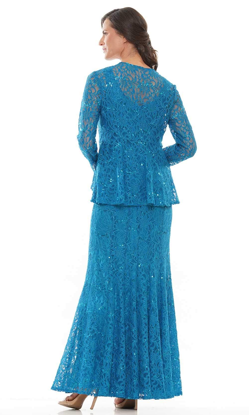 Marsoni by Colors - M301 Scoop Fit and Flare Evening Dress - detail view