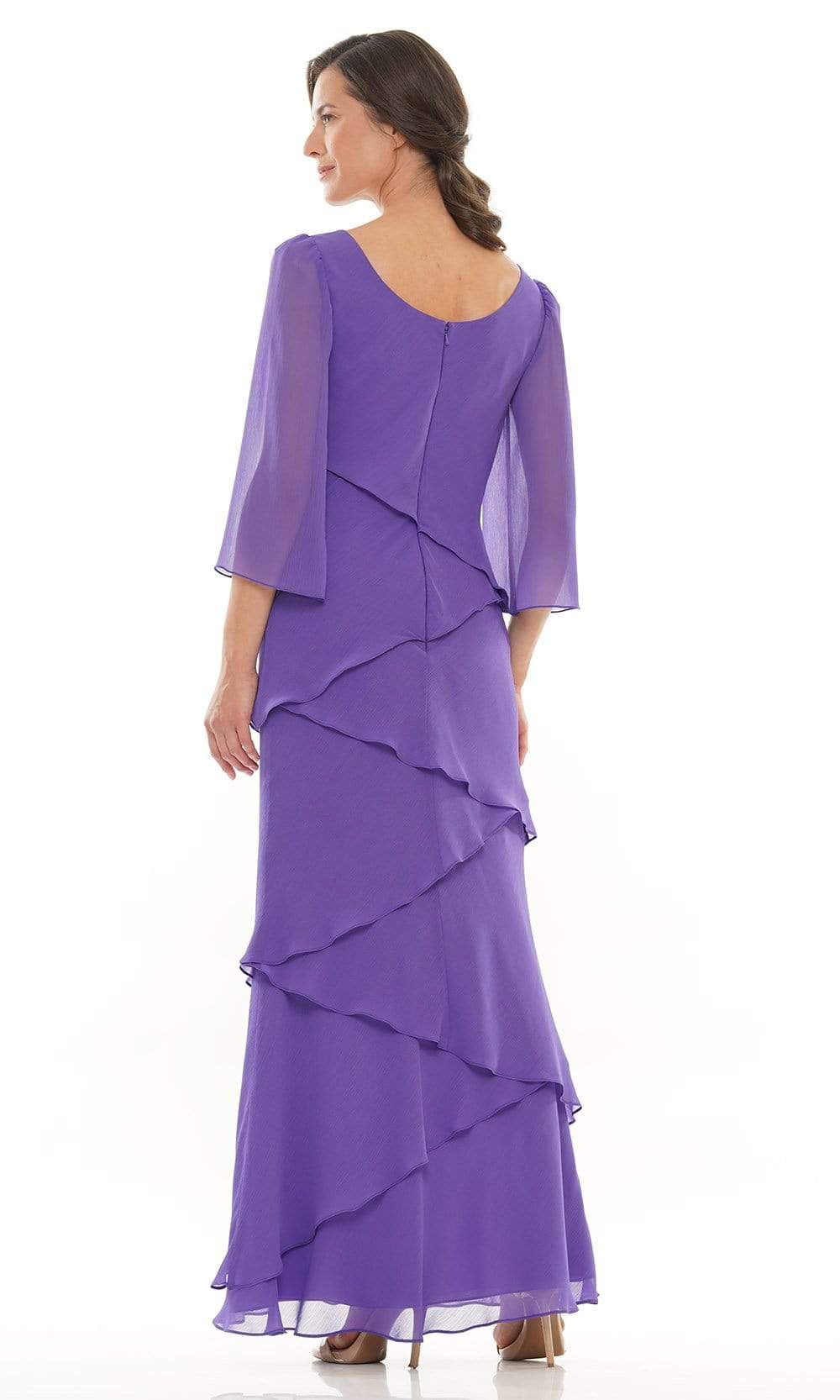 Marsoni by Colors - M302 Bateau Sheath Evening Dress - back view