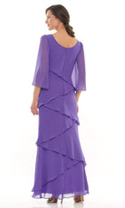 Marsoni by Colors - M302 Bateau Sheath Evening Dress - back view