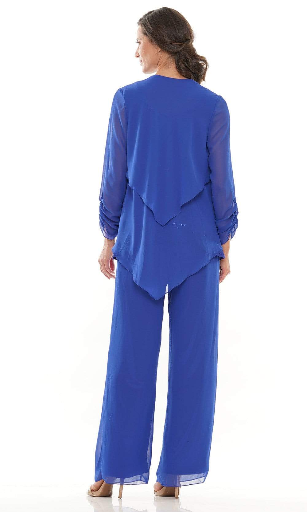 Marsoni by Colors - M303 Three-Piece Chiffon Lace Pantsuit - view 15