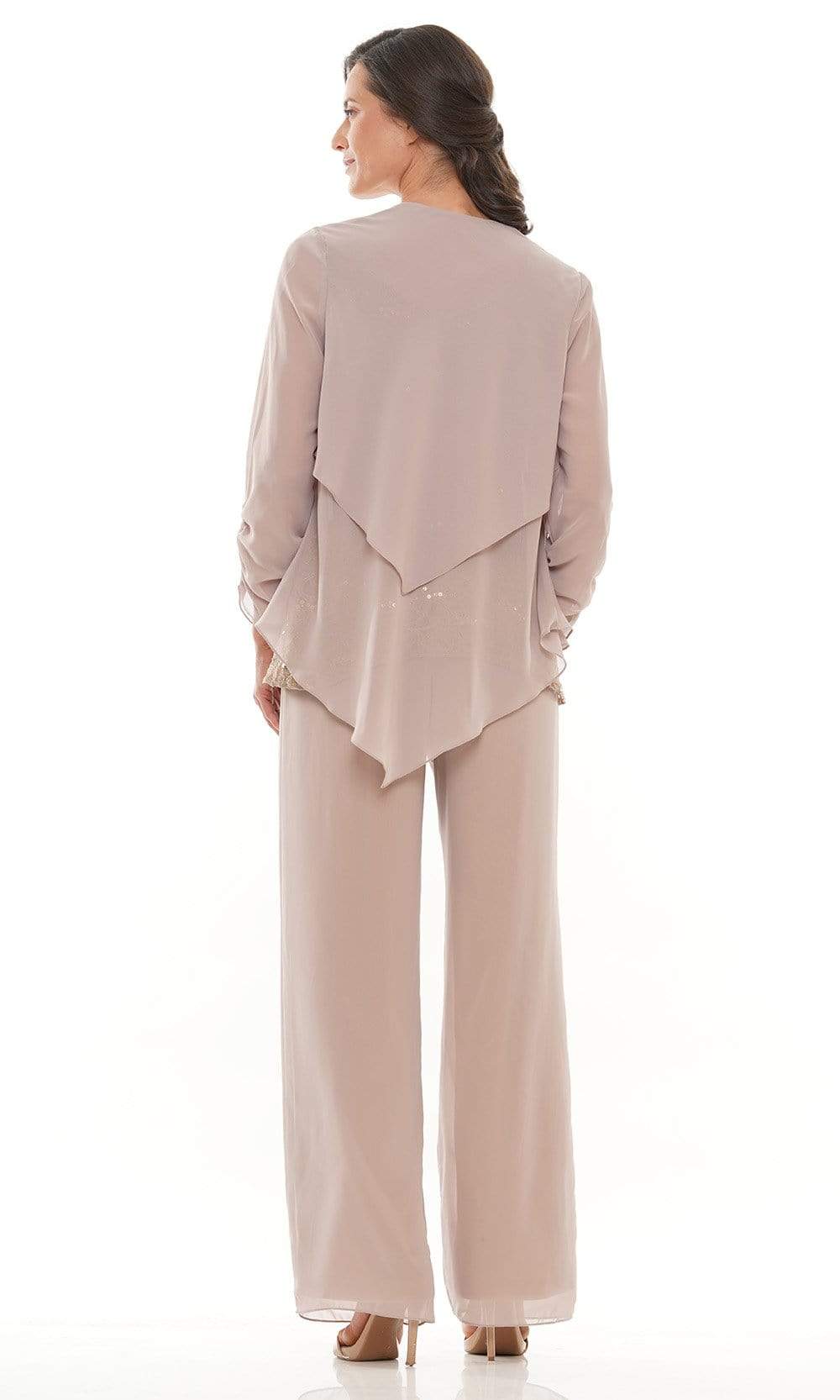 Marsoni by Colors - M303 Three-Piece Chiffon Lace Pantsuit - view 7