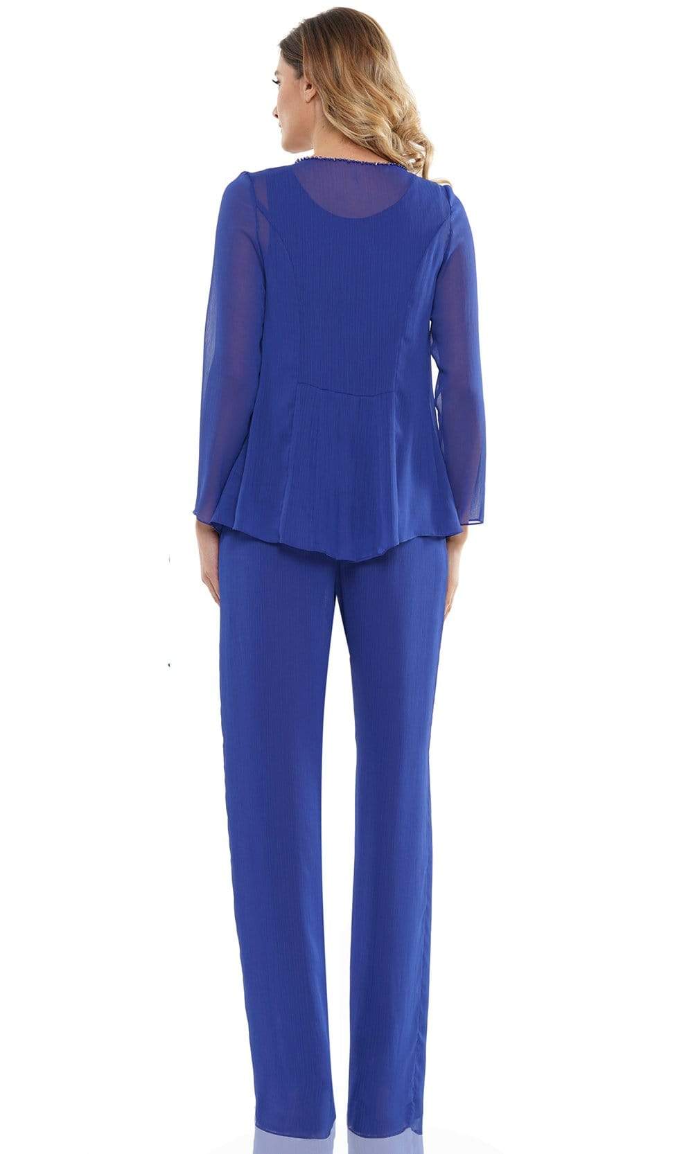 Marsoni by Colors - M304 Long Sleeves Jacket Pantsuit - back view