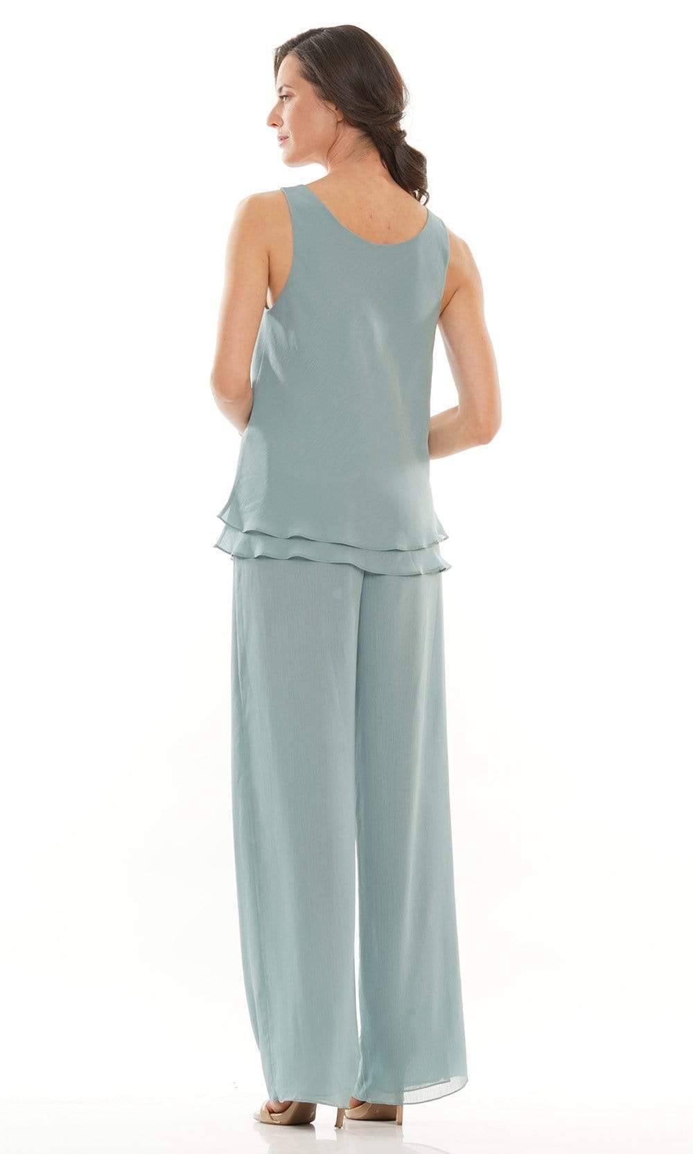 Marsoni by Colors - M304 Long Sleeves Jacket Pantsuit - Silhouette Dresses