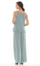 Marsoni by Colors - M304 Long Sleeves Jacket Pantsuit - Silhouette Dresses