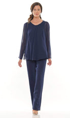 Marsoni by Colors - M304 Long Sleeves Jacket Pantsuit - view 12
