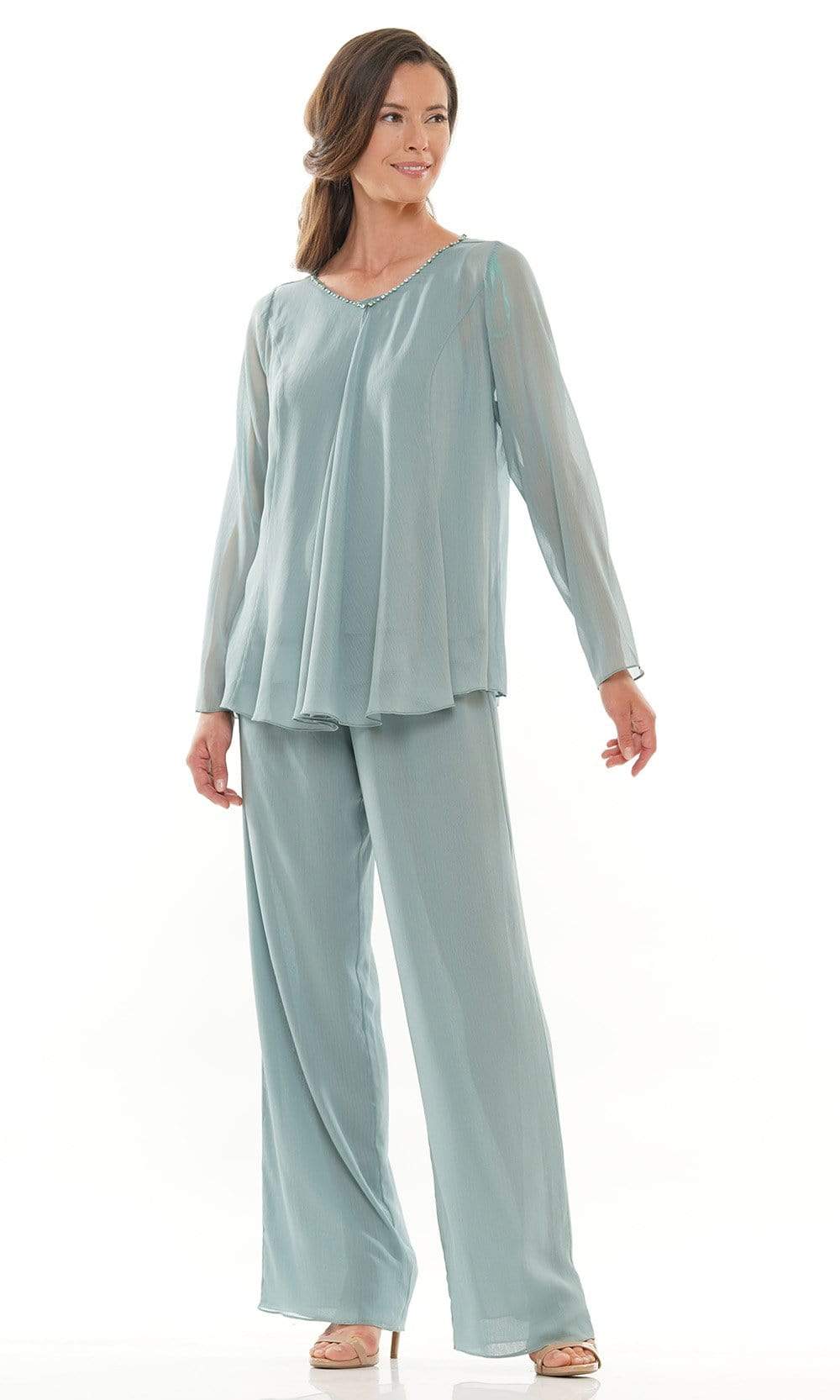 Marsoni by Colors - M304 Long Sleeves Jacket Pantsuit - view 8