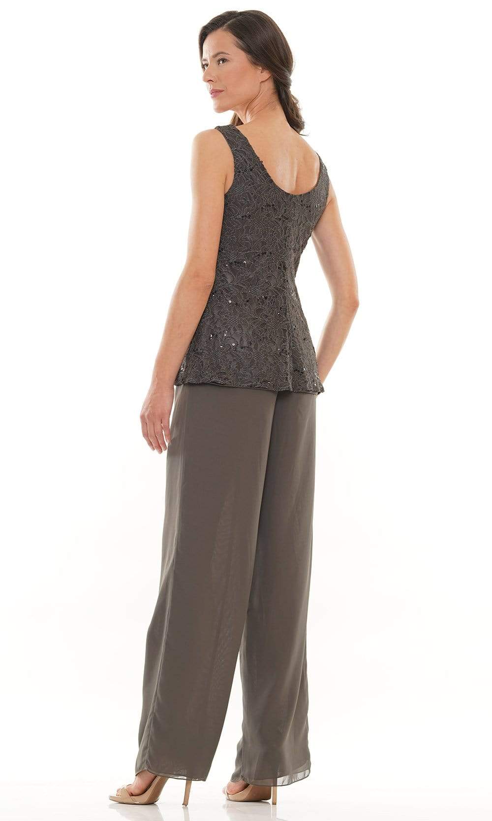 Marsoni by Colors - M305 Scoop Jacket Pantsuit - back view