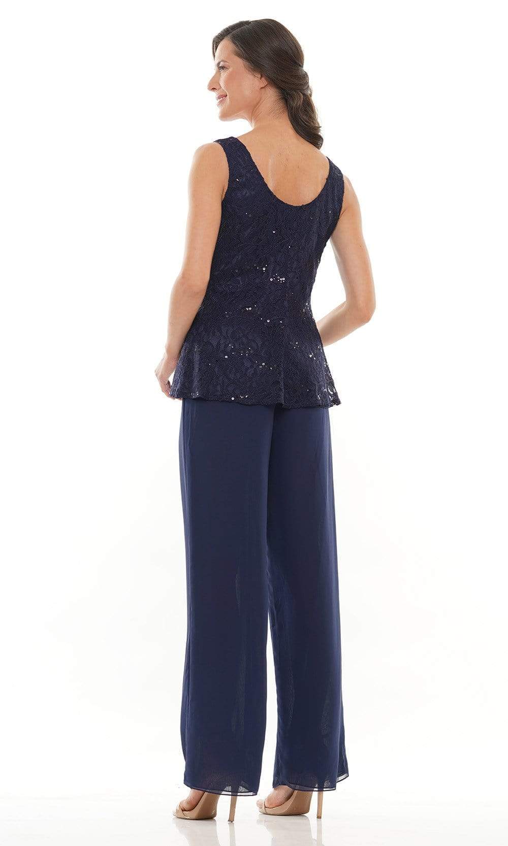 Marsoni by Colors - M305 Scoop Jacket Pantsuit - Silhouette Dresses