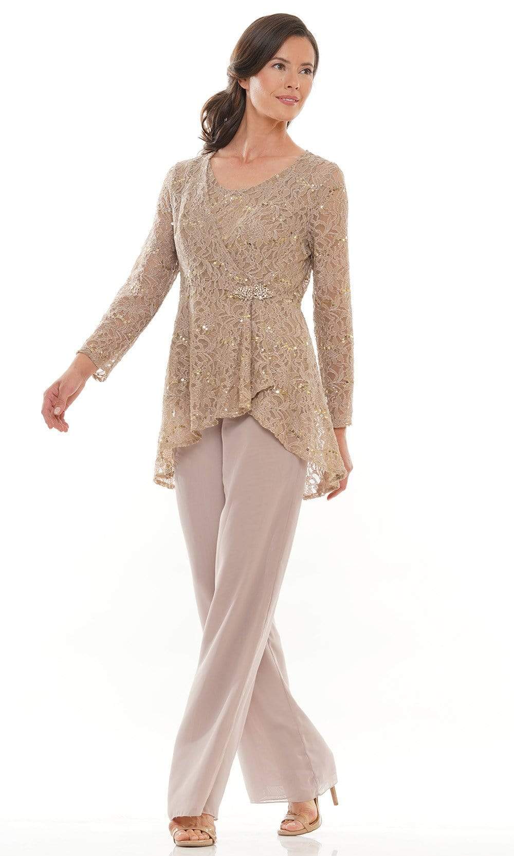 Marsoni by Colors - M305 Scoop Jacket Pantsuit - view 8